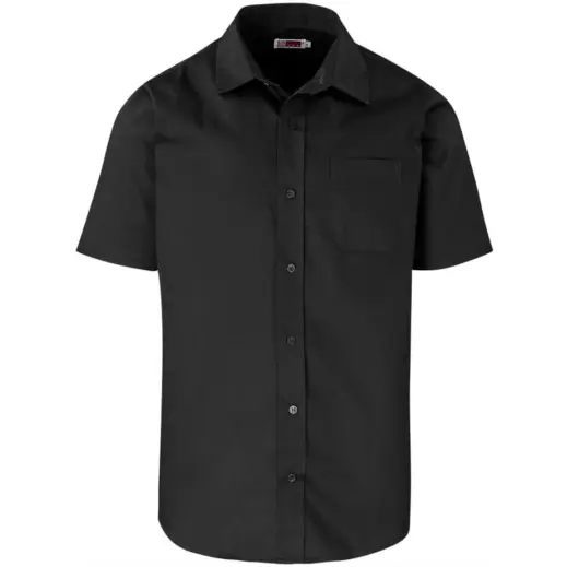 Mens Short Sleeve Milano Shirt Black Front
